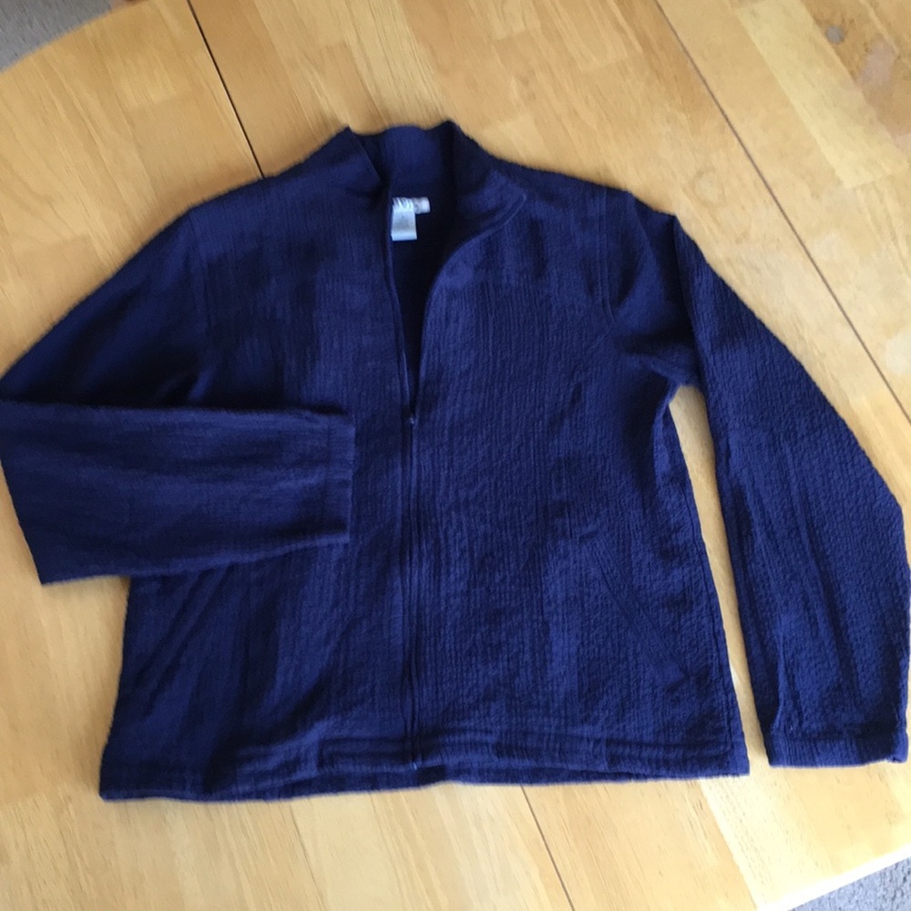 Orvis Full Zip Blue Sweater Size S